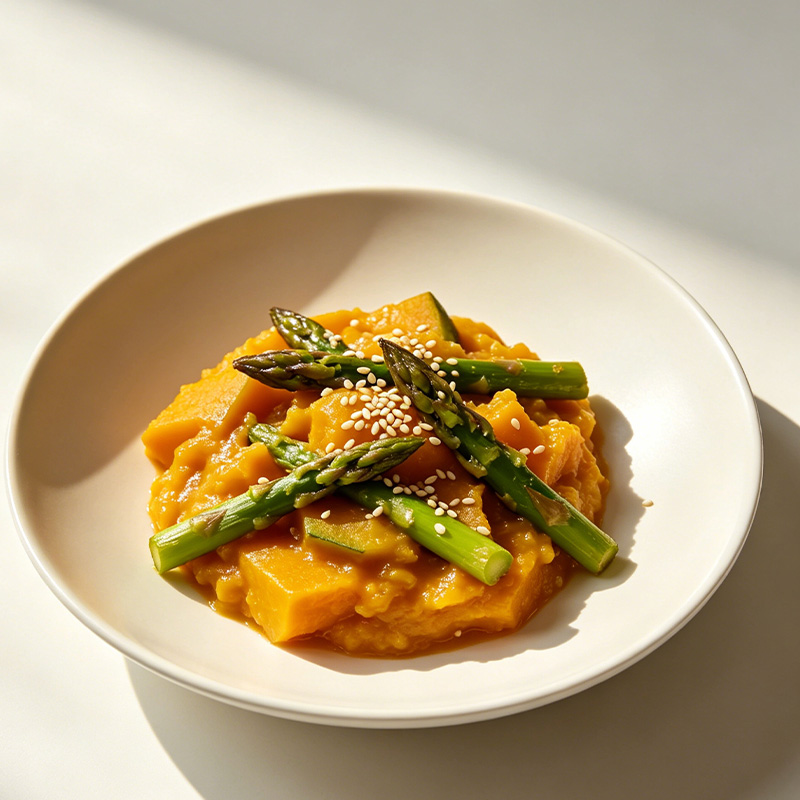 Pumpkin Simmered Asparagus