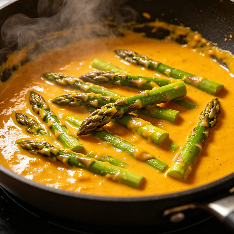 Pumpkin Simmered Asparagus