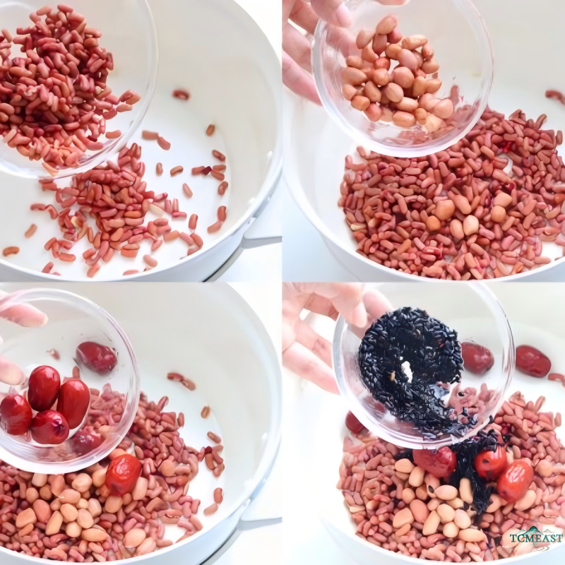 Red Date, Longan and "Five Reds" Congee (Blood-Boosting Tonic Porridge)
