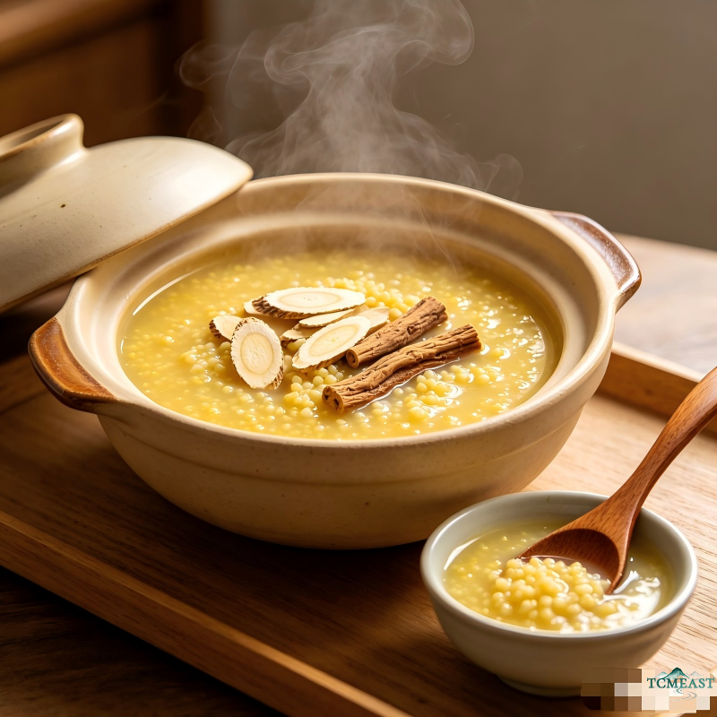 Astragalus and Codonopsis Millet Porridge (Qi-Boosting TCM Porridge)