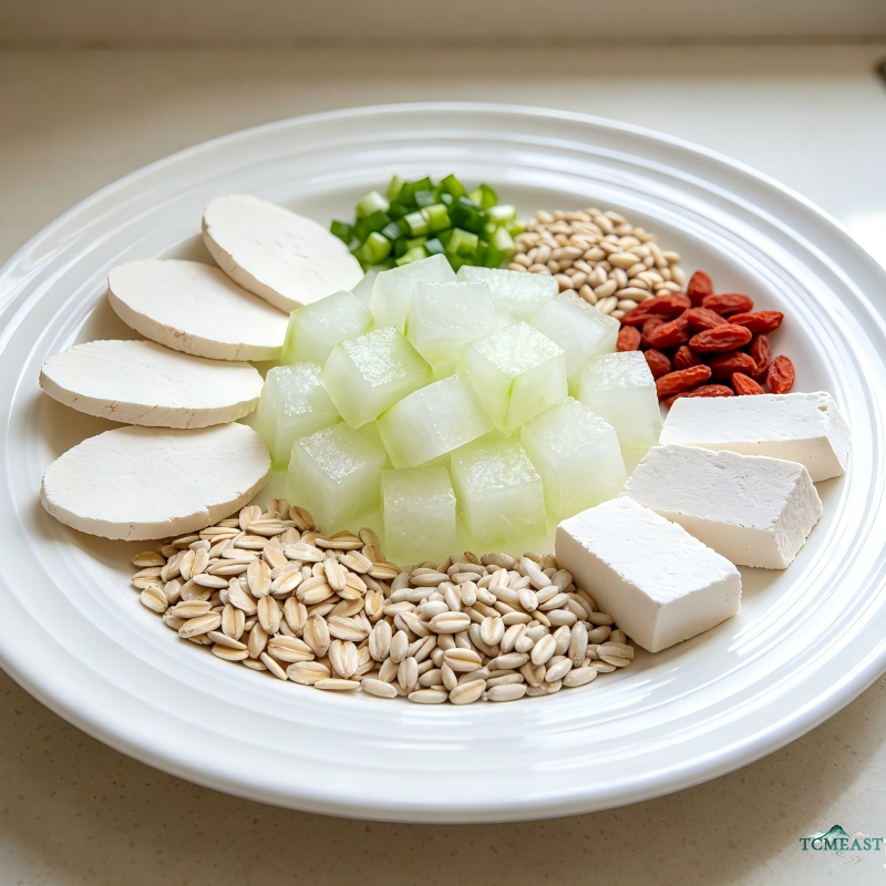 Winter Melon, Poria Cocos and Oatmeal Porridge (Dampness-Relief & Weight-Loss Congee)