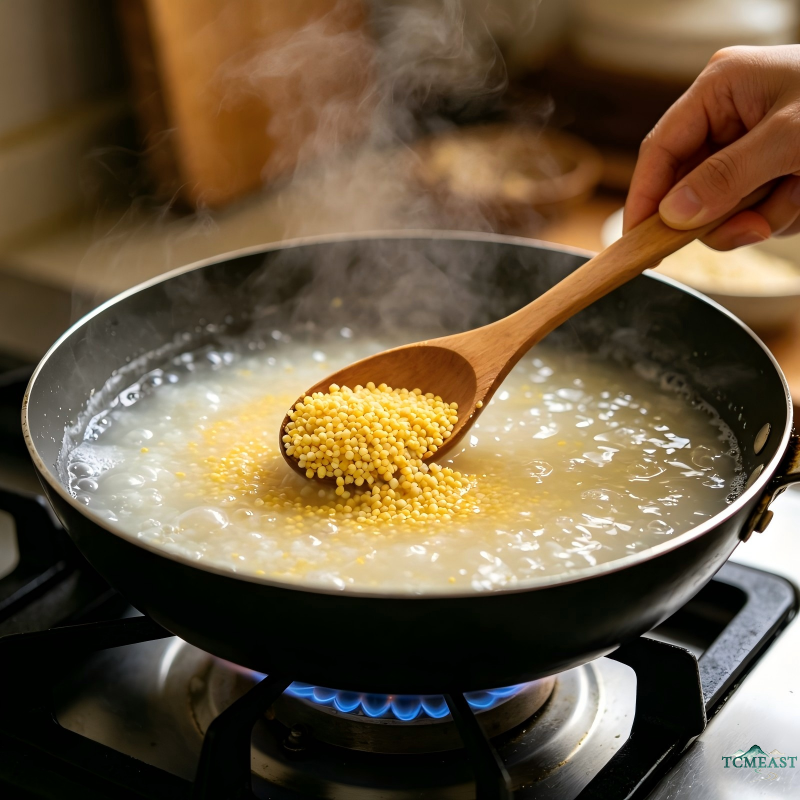 Chrysanthemum and Goji Berry Millet Porridge (Liver-Clearing & Eye-Nourishing Congee)