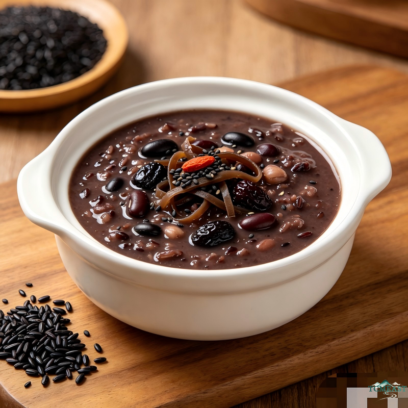 Black Five-Treasures Mixed Grain Porridge (Kidney-Nourishing Dark Congee)