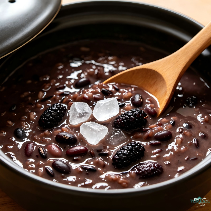 Black Five-Treasures Mixed Grain Porridge (Kidney-Nourishing Dark Congee)