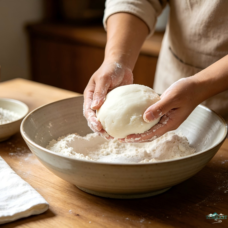 Ginger Red Bean Paste Glutinous Rice Cake (Stuffed Ci Ba)