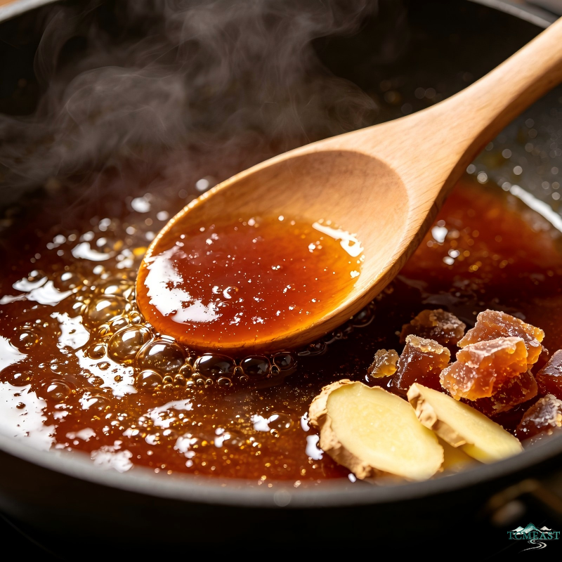 Ginger Red Bean Paste Glutinous Rice Cake (Stuffed Ci Ba)