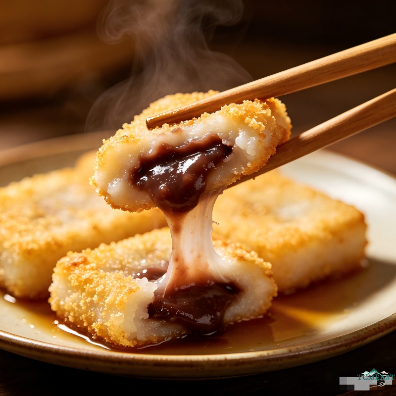 Ginger Red Bean Paste Glutinous Rice Cake (Stuffed Ci Ba)