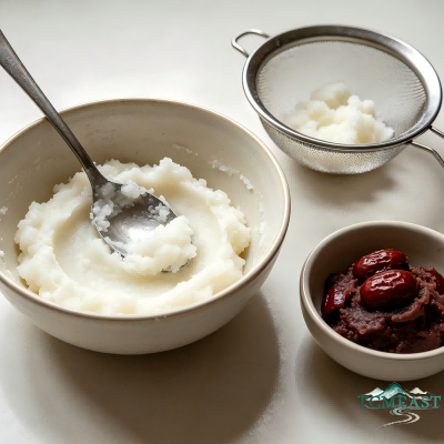 Chinese Yam and Red Date Cake (Jujube Yam Cake)