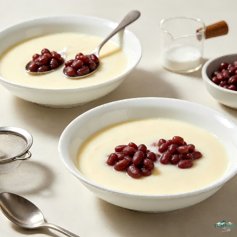 Red Bean Milk Pudding (Hong Dou Dun Nai)