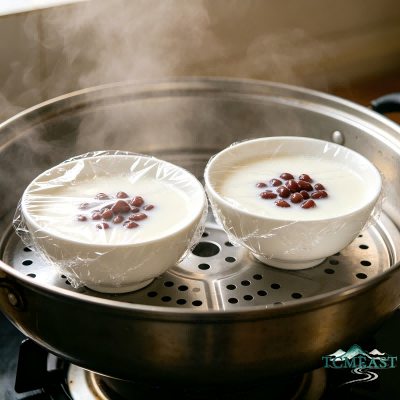 Red Bean Milk Pudding (Hong Dou Dun Nai)