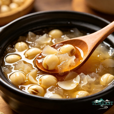 Lily Bulb, Lotus Seed and Tremella Dessert Soup
