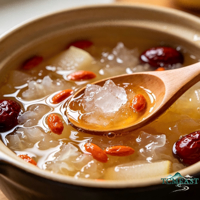 Lily Bulb, Lotus Seed and Tremella Dessert Soup