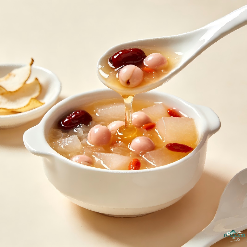 Tremella, Snow Pear and Lotus Seed Dessert Soup