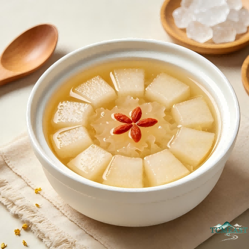 Tremella and Snow Pear Dessert Soup (Yin Er Xue Li Geng)