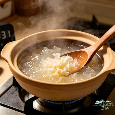Tremella and Snow Pear Dessert Soup (Yin Er Xue Li Geng)