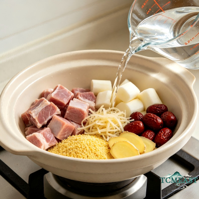 Chinese Yam, Millet and Lean Pork Soup