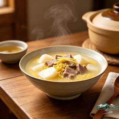 Chinese Yam, Millet and Lean Pork Soup