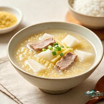 Chinese Yam, Millet and Lean Pork Soup