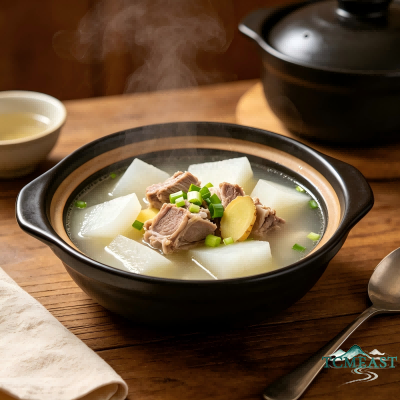 White Radish and Pork Rib Soup