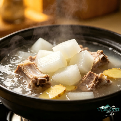 White Radish and Pork Rib Soup