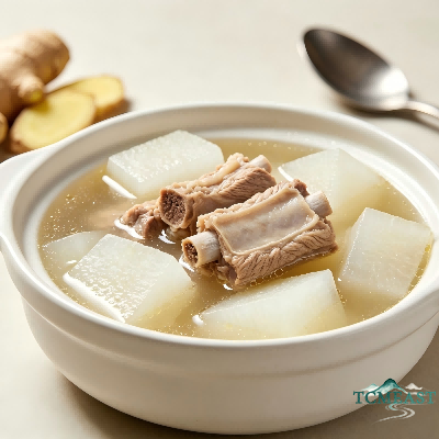 White Radish and Pork Rib Soup