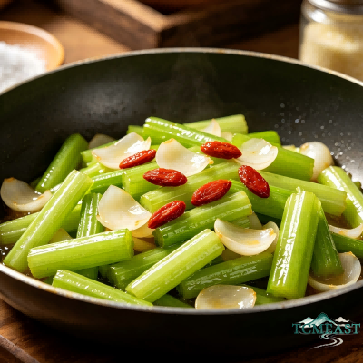 Stir-Fried Celery and Lily Bulbs