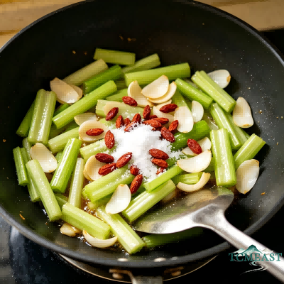 Stir-Fried Celery and Lily Bulbs