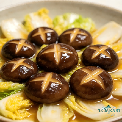 Braised Baby Cabbage with Shiitake Mushrooms