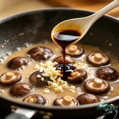 Braised Baby Cabbage with Shiitake Mushrooms
