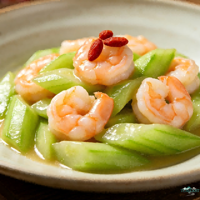 Stir-Fried Loofah with Shrimp