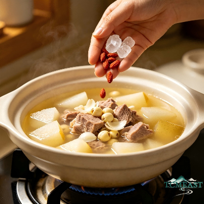 Lily Bulb, Lotus Seed, Snow Pear and Lean Pork Soup