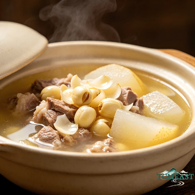 Lily Bulb, Lotus Seed, Snow Pear and Lean Pork Soup