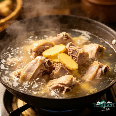 Chinese Yam, Euryale Ferox and Free-Range Chicken Soup