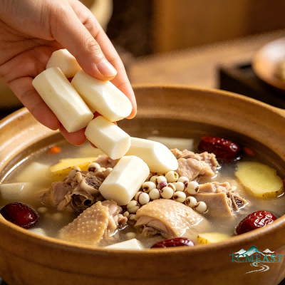 Chinese Yam, Euryale Ferox and Free-Range Chicken Soup