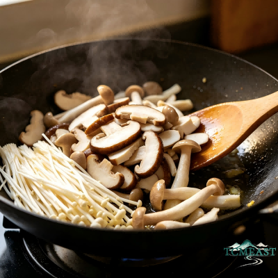 Braised Tofu with Mixed Mushrooms