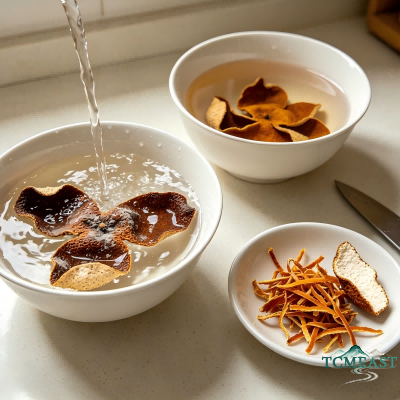 Dried Tangerine Peel and Stir-Fried Coix Seed Tea (Chen Pi Chao Yi Mi Cha)