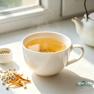 Dried Tangerine Peel and Stir-Fried Coix Seed Tea (Chen Pi Chao Yi Mi Cha)
