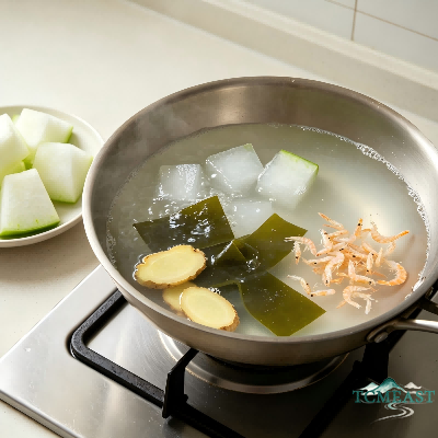 Winter Melon, Kelp and Dried Shrimp Soup