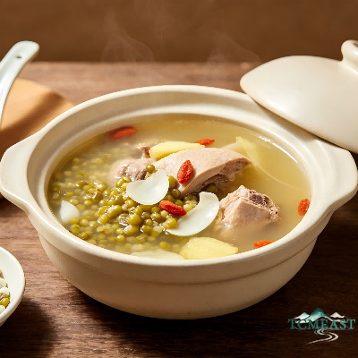 Mung Bean, Lily Bulb and Pigeon Soup