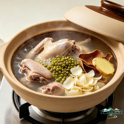 Mung Bean, Lily Bulb and Pigeon Soup