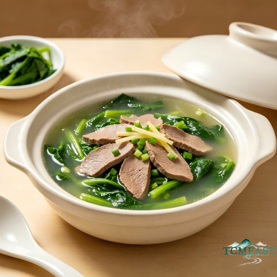 Spinach and Pork Liver Soup