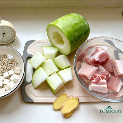 Winter Melon, Poria Cocos, Coix Seed and Lean Pork Soup