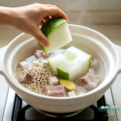 Winter Melon, Poria Cocos, Coix Seed and Lean Pork Soup