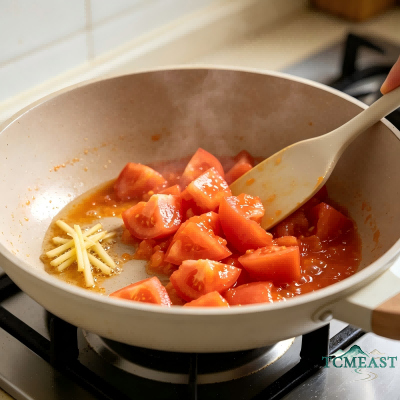 Tomato, Enoki Mushroom and Tofu Soup