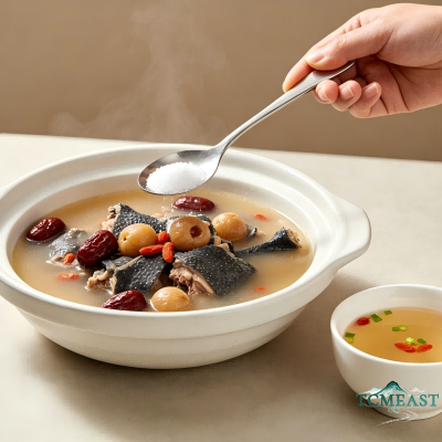 Black-Boned Chicken Soup with Red Dates, Longan and Goji Berries