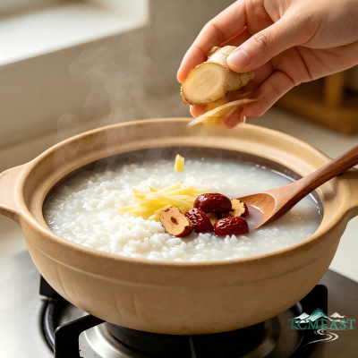 Ginger, Red Date and Glutinous Rice Porridge