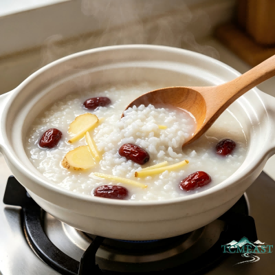 Ginger, Red Date and Glutinous Rice Porridge
