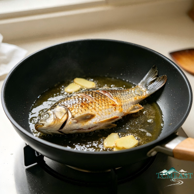 Crucian Carp Soup with Tofu and Shiitake Mushrooms