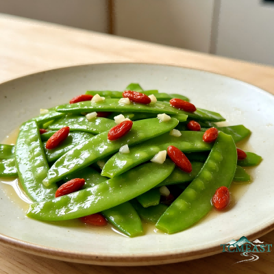 Stir-Fried Snow Peas with Goji Berries