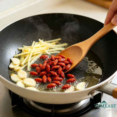 Stir-Fried Snow Peas with Goji Berries